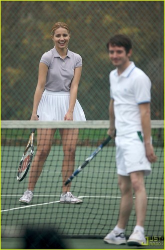  Elijah and Diann Filming - Playing Tennis