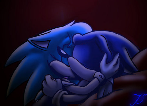  Sonic and Cyan in the dark
