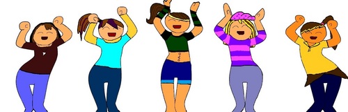  me and my Friends in the doing the caramelldansen