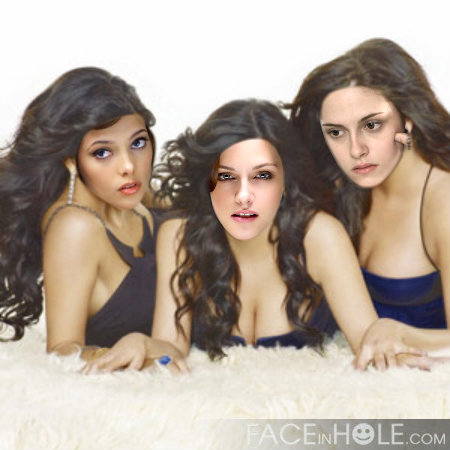  Ashley, Kristen, and Bella as the Kardashians