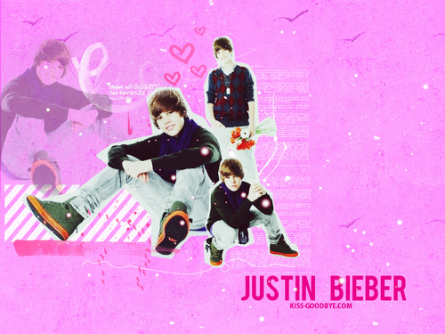 Justin bieber pink wallpaper