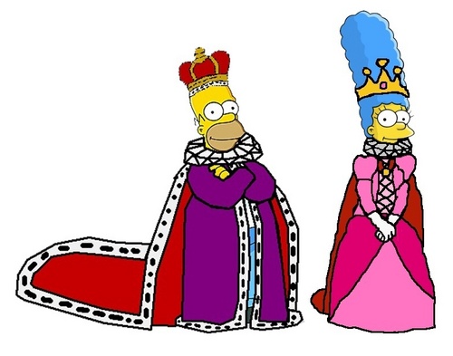 King Homer and Queen Marge