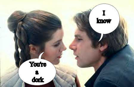 Leia and Han having a moment