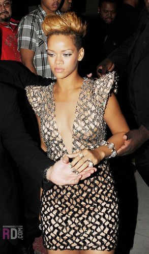 Rihanna arriving at 2010 Grammy Awards afterparty - February 1, 2010