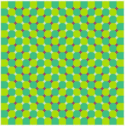  Illusion-Stare at the image below and slowly সরানো your head toward and away from the screen.