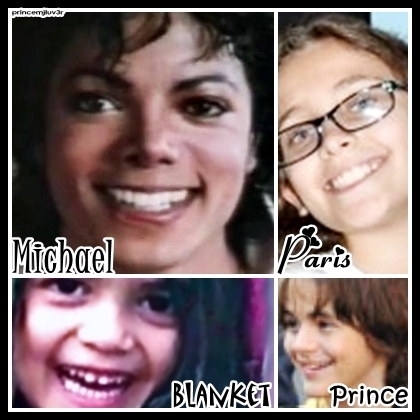  MJ,Prince,Paris, & Blanket and their beautiful smiles <3