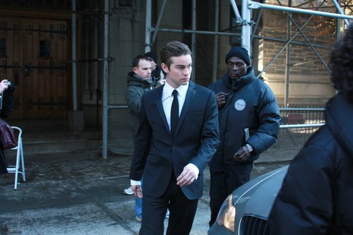  Feb 8: On the set of 'Gossip Girl' at the Riverside Church