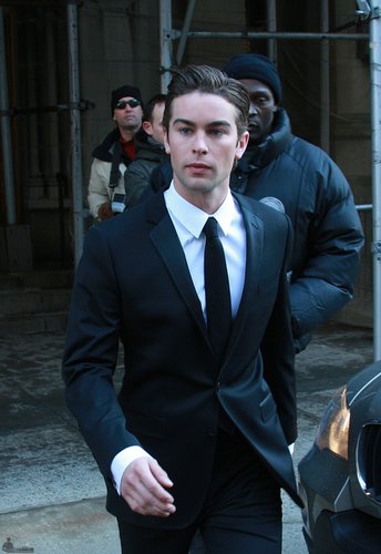 Feb 8: On the set of 'Gossip Girl' at the Riverside Church