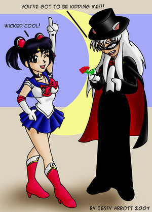  犬夜叉 and Kagome as Sailor Moon Characters