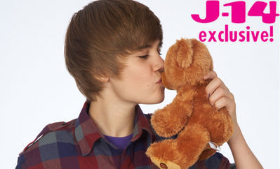 J.Bieber with a bear