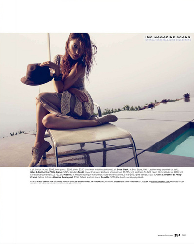  Olivia Wilde 사진 Spread in the March 2010 Issue of Elle Magazine