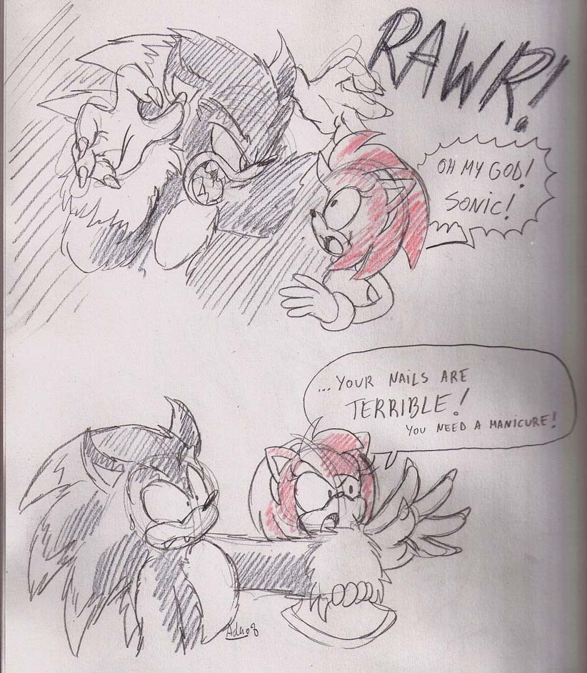 Sonic the werehog and Amy
