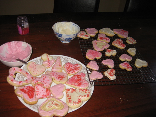 The beautiful cookies I made with my sister cause I'm single and had nothing to do on SAD! :P