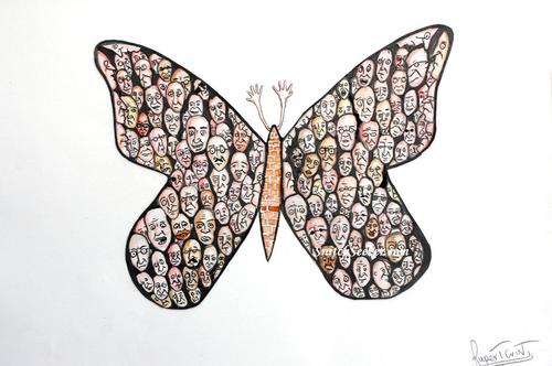  kupu-kupu sketch oleh Rupert