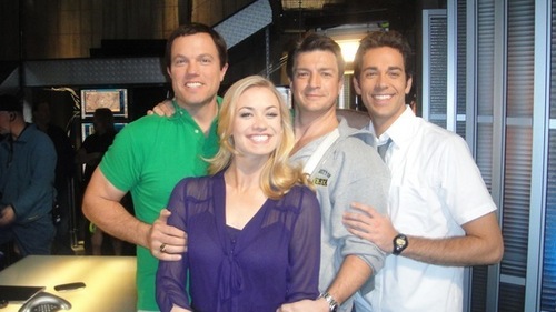  "Castle in Castle"- Nathan Fillion visits the set of Chuck