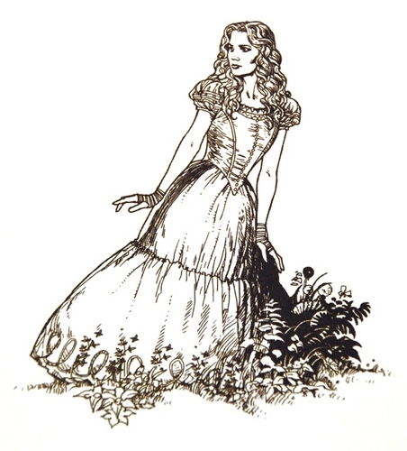  Alice in Wonderland Line Drawings