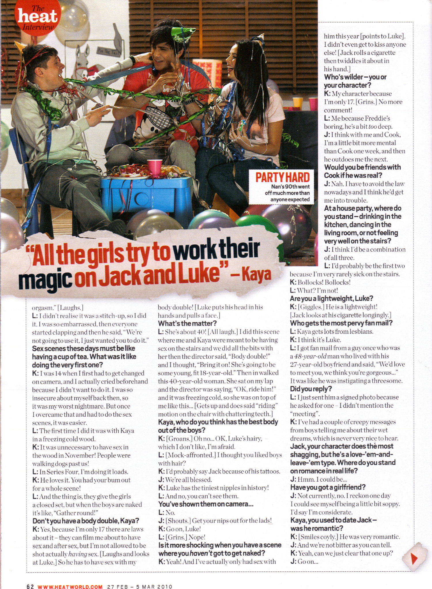 Kaya/Luke/Jack - Heat Magazine.
