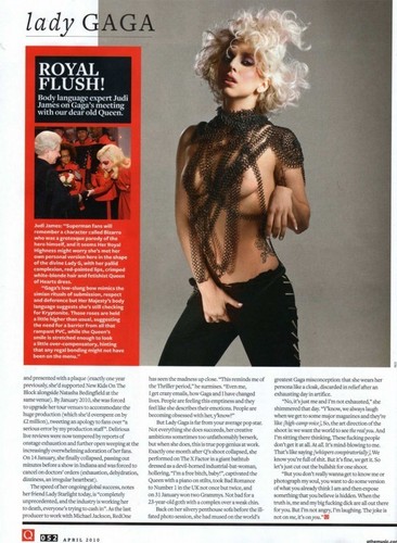 Lady GaGa’s Q Magazine Cover Story (Scans)