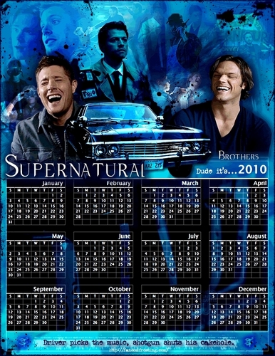  Supernatural 2010 Calendar