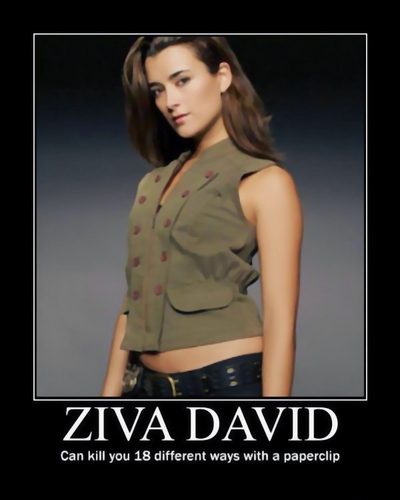 Ziva David can kill you 18 ways with a paperclip