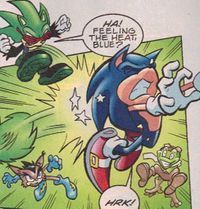  scrouge kicking sonic's culo