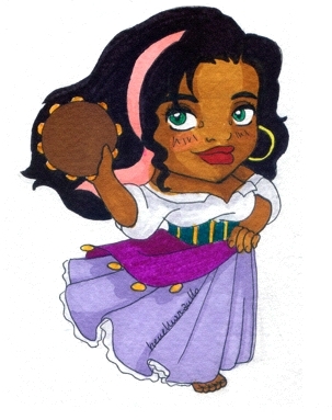  Esmeralda with Her Tambourine