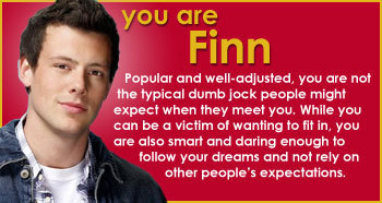  My glee Character teste result...