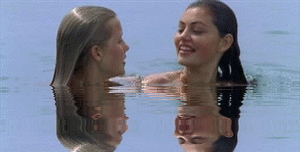  emma and cleo in water