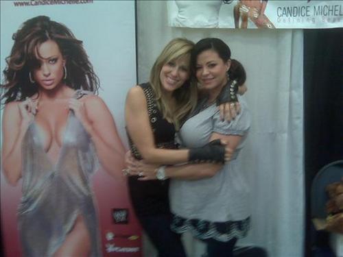  Candice Michelle with Lilian Garcia