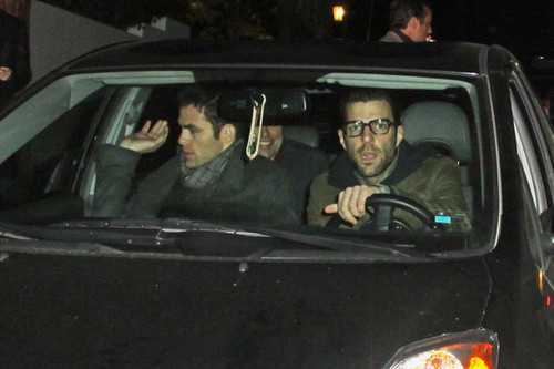  Chris Pine spotted with Zachary Quinto - March 5 2010