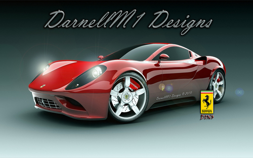  Ferrari Dino Concept karatasi la kupamba ukuta