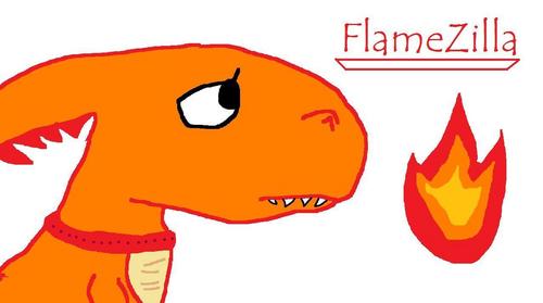  FlameZilla!!! i drew it :]
