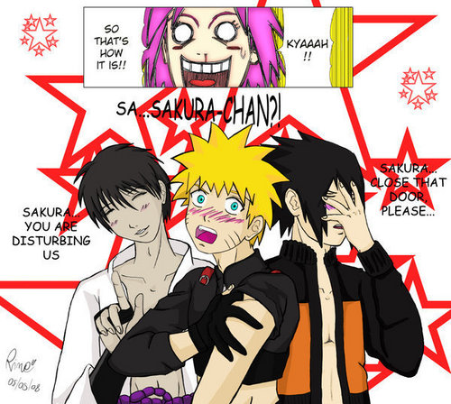  Naruto, Sasuke and Sai crossdressing XD