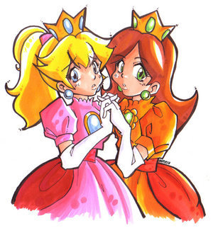 Princess Peach and Princess Daisy