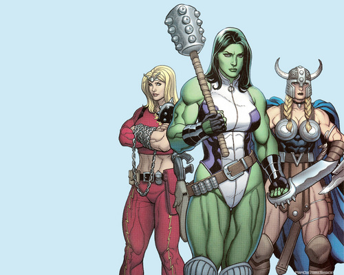  She Hulk, Valkyrie, & Thundra