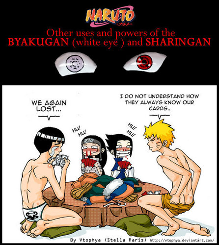  The other uses of the sharingan and the byakugan XD