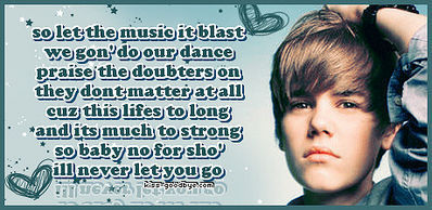  User galleries > dollie > Justin Bieber lyric banners
