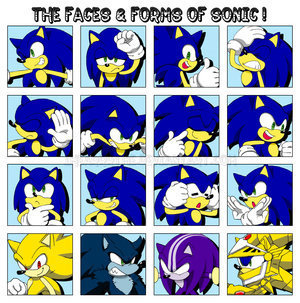 the faces and forms of sonic the hedgehog