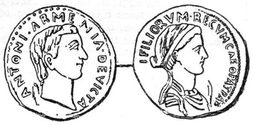  COIN OF ANTHONY AND CLEOPATRA