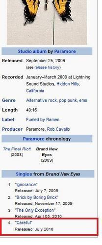  Careful: Paramore's New Single . . .