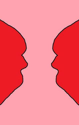  Do anda see 2 faces atau a cup?