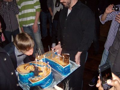 J. Bieber blowing out the candles on his birthday!