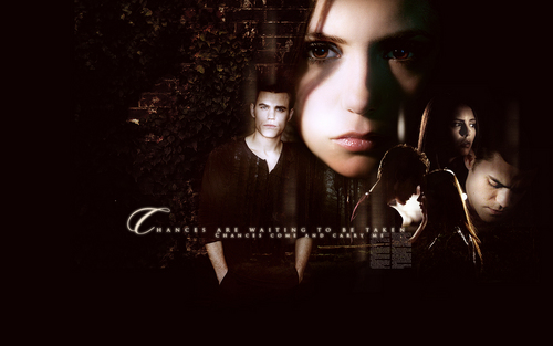  Stefan and Elena پیپر وال