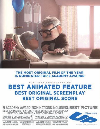  Up- Wins "Best Animated Feature" & "Best Score"
