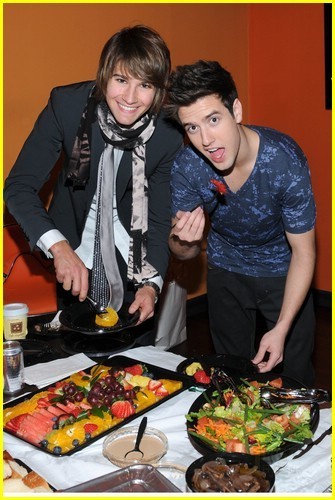 Logan and James eating