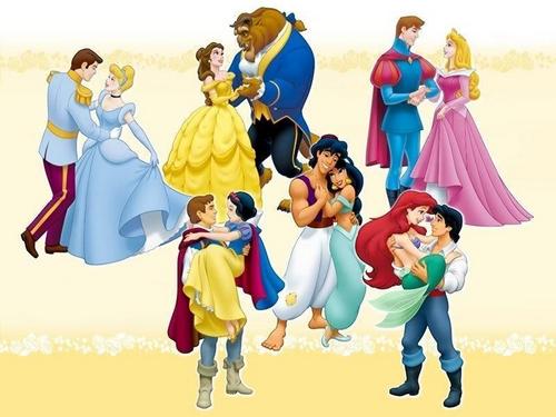  Walt 迪士尼 图片 - Princesses and their Prince