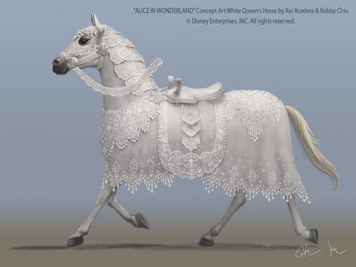  White Queen's Horse Concept Art