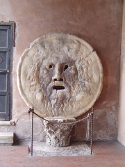 The Mouth Of Truth On Display In Rome,From The Film Roman Holiday
