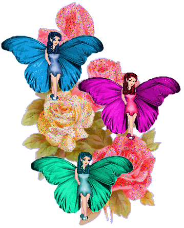  mariposa hadas And rosas