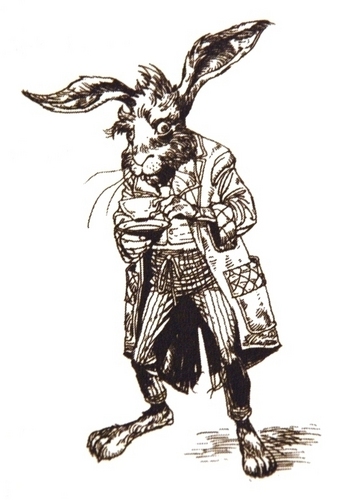 March Hare line drawing